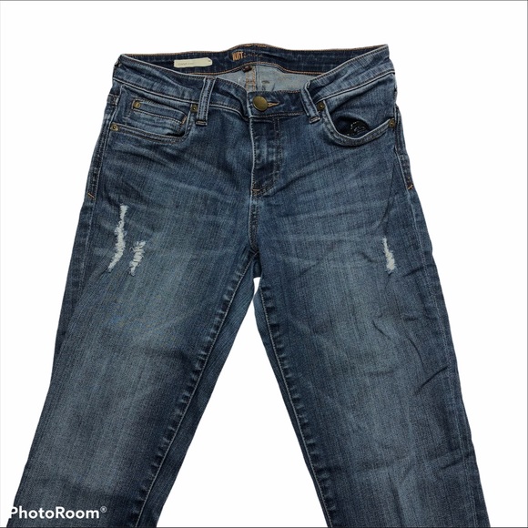 KUT Diana Skinny Distressed Low Rise Stretch Jeans - Picture 3 of 16